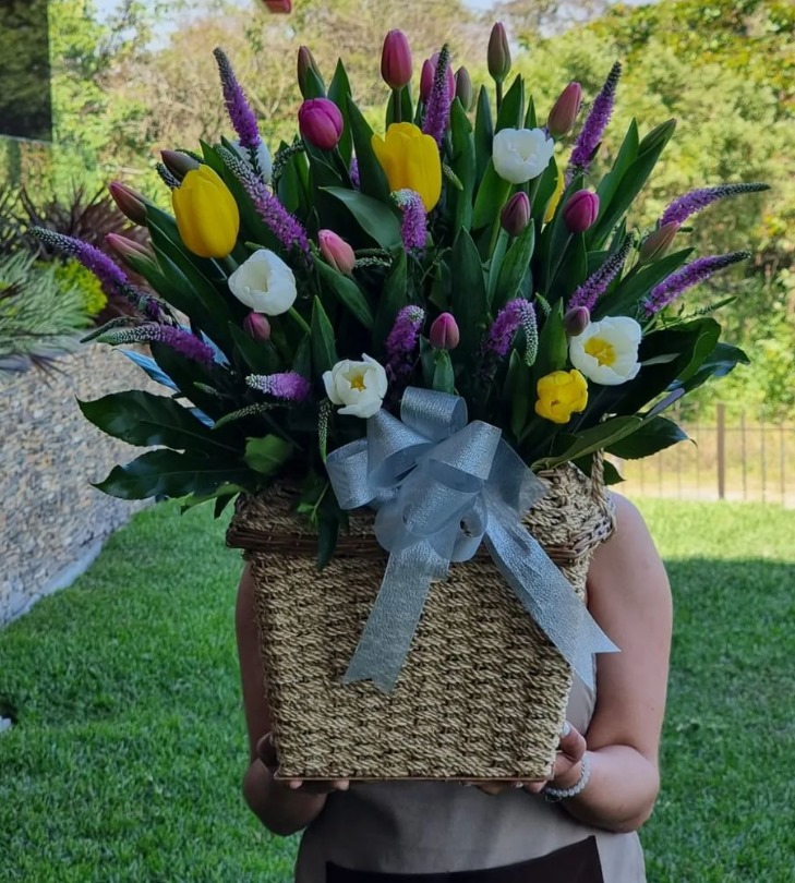 Canasta de tulipanes - Imagen 4