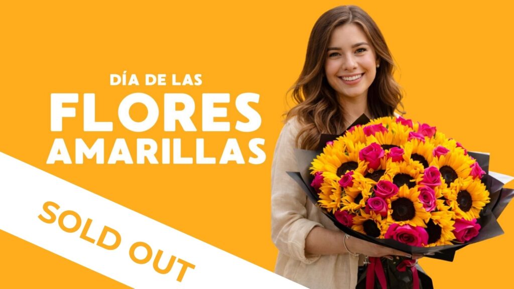 mujer con arreglo de flores amarillas guatemala