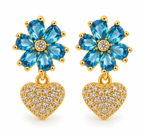 Aretes oro laminado 18K