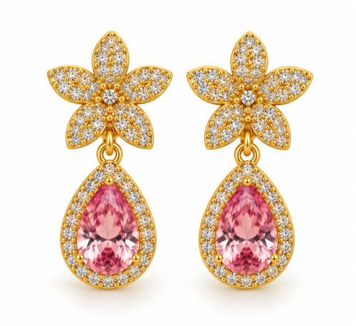 Aretes oro laminado 18K
